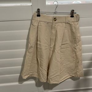 Zara beige Bermuda linen shorts